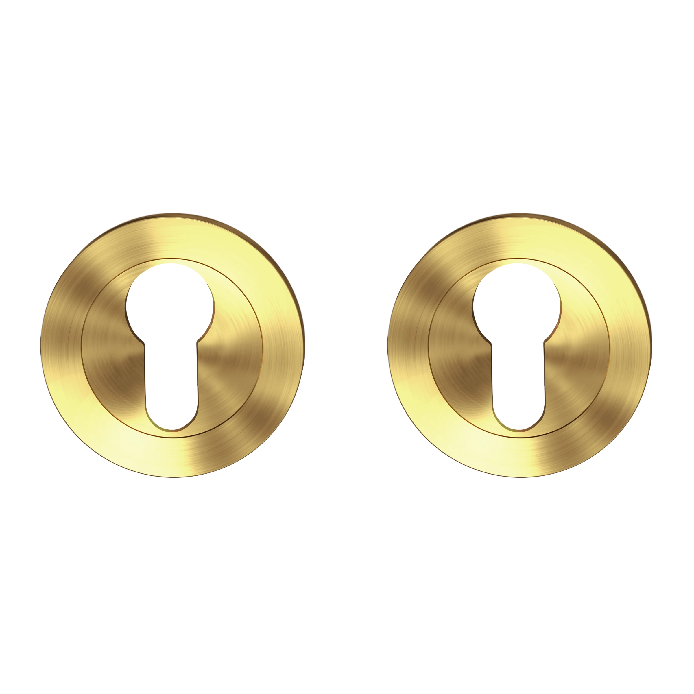 Komplet rozet EZ1332 ze stali nierdzewnej, okrągły szyld, na wkładkę PZ, kolor złoty